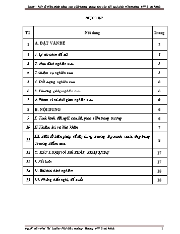 SKKN Một số biện pháp nâng cao chất lượng giảng dạy cho đội ngũ giáo viên trường Mầm non Bình Minh - Mai Thị Luyến