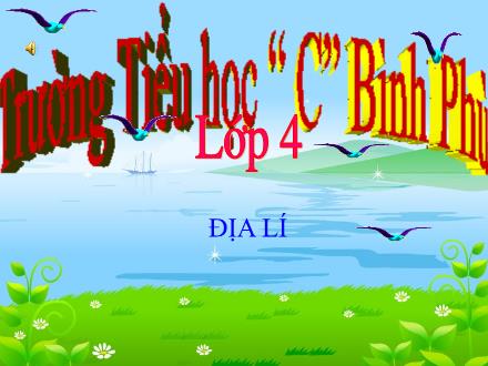 Bài giảng Địa lí Lớp 4 - Tuần 13, Bài: Người dân ở đồng bằng Bắc Bộ - Trường tiểu học C Bình Phú