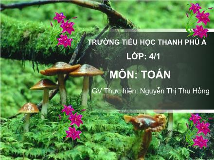 Bài giảng Toán Lớp 4 - Tiết 118, Bài: Phép trừ phân số (Tiếp theo) - Nguyễn Thị Thu Hồng