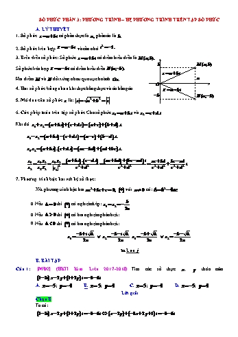 Bài tập về Số phức - Phần 3: Phương trình, hệ phương trình trên tập số phức