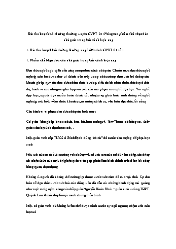 Bài thu hoạch bồi dưỡng thường xuyên: Nâng cao phẩm chất đạo đức nhà giáo trong bối cảnh hiện nay