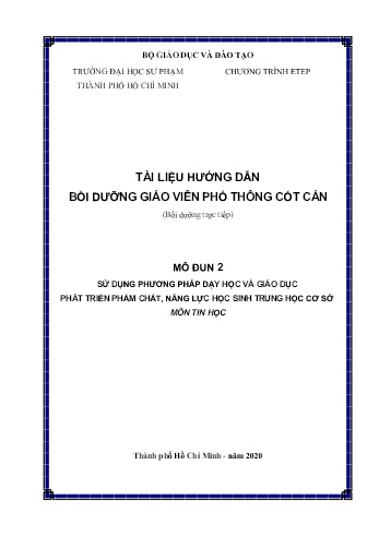 Đề tài Sử dụng phương pháp dạy học và giáo dục phát triển phẩm chất, năng lực học sinh Trung học cơ sở môn Tin học