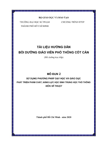 Đề tài Sử dụng phương pháp dạy học và giáo dục phát triển phẩm chất, năng lực học sinh Trung học phổ thông môn Mĩ thuật