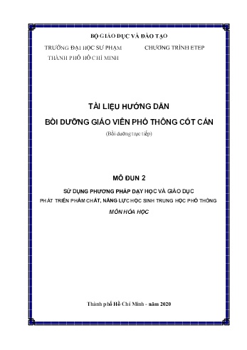 Đề tài Sử dụng phương pháp dạy học và giáo dục phát triển phẩm chất, năng lực học sinh Trung học cơ sở môn Hóa học Đề tài Sử dụng phương pháp dạy học và giáo dục phát triển phẩm chất, năng lực học sinh Trung học cơ sở môn Hóa học