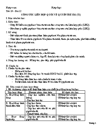 Giáo án Giáo dục công dân Lớp 6 theo CV 5512 - Học kì 2