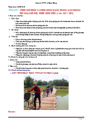 Giáo án PTNL 5 hoạt động Hình học Lớp 11 - Chương trình cả năm - Năm học 2018-2019