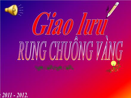 Giao lưu Rung chuông vàng Lớp 4